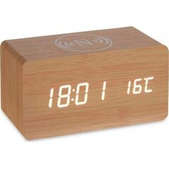 Gift Decor Cyfrowy Zegarek Stacjonarny Brązowy PVC Drewno MDF (15 x 7,5 x 7 cm)