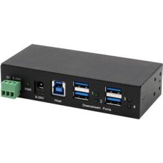 Exsys EXSYS EX-11244HMS 4-portowy HUB USB 3.2 Gen 1 z szyną DIN i chipsetem ściennym VIA VL813