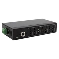 Exsys EXSYS EX-11217HMVS 7-portowy metalowy koncentrator USB 2.0 z zasilaczem 5V/2A Genesys Chipset