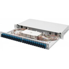 Digitus FO patch panel με αξεσουάρ 19'' 1U, 24x SC dx, OS2, pigtails, adapters, trays, επεκτάσιμο, γκρι 13923568 4016032278399