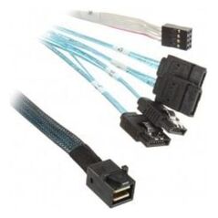 SilverStone SFF 8643 - SATA x4, 0.5m, Niebieski (SST-CPS05)
