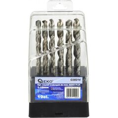 Wiertło Geko KPL.WIERTEŁ SREBRNYCH DO MET.GEKO 1-10MM/19SZT(5/50) G38214 GEKO