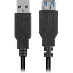 Kabel USB Sharkoon USB-A - USB-A 2 m Czarny (4044951015689)