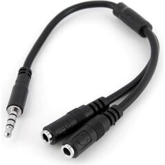 Kabel StarTech Jack 3.5mm - Jack 3.5mm x2 0.2m czarny (MUYHSMFF)