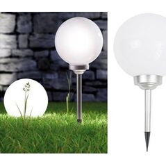 Saska Garden Lampa solarna kula mleczna universal