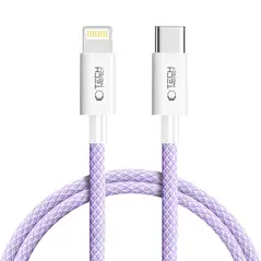 Tech-Protect Ultraboost Lite USB-C / Lightning Cable PD27W/3A 100cm Mauve
