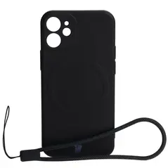 Bizon Case Silicone MagSafe Sq Apple iPhone 12 Mini black