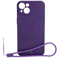 Bizon Case Silicone Magnetic Apple iPhone 13 plum