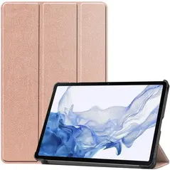 Bizon Case Tab Croc Samsung Galaxy Tab S8 / S7 rose gold