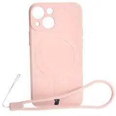 Bizon Case Silicone MagSafe Sq Apple iPhone 13 Mini light pink