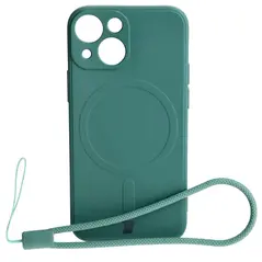 Bizon Case Silicone MagSafe Sq Apple iPhone 13 Mini dark green