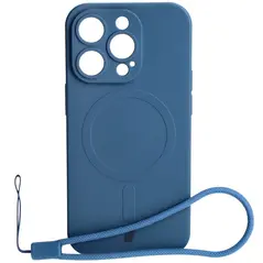 Bizon Case Silicone Magnetic Apple iPhone 14 Pro navy blue