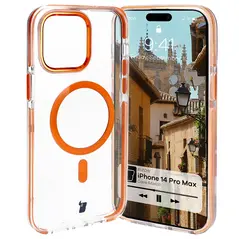 Bizon Case Marco Apple iPhone 14 Pro Max clear with orange frame