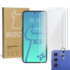 BIZON Clear 2 3x screen glass + camera glass Samsung Galaxy S23 Plus