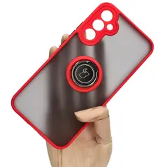 Bizon Case Hybrid Ring Samsung Galaxy A34 5G smoky with a red frame