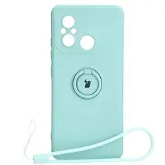 Bizon Case Silicone Ring Sq Xiaomi Redmi 12C turquoise