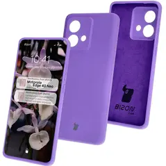 Bizon Soft Case Motorola Edge 40 Neo deep purple