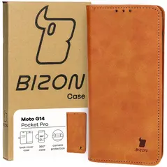Bizon Case Pocket Pro Motorola Moto G14 brown
