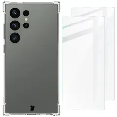 Bizon Case Clear Pack case + 2x screen glass Samsung Galaxy S24 Ultra clear