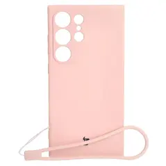 Bizon Case Silicone Sq Samsung Galaxy S24 Ultra light pink