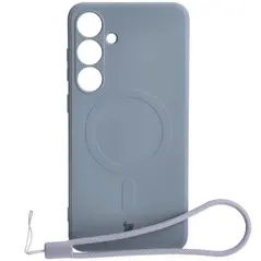 Bizon Case Silicone Magnetic Sq Samsung Galaxy S24 Plus grey