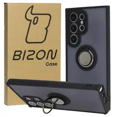 Bizon Case Hybrid Ring Samsung Galaxy S24 Ultra smoky with a black frame