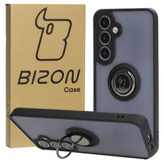 Bizon Case Hybrid Ring Samsung Galaxy S24 Plus smoky with a black frame
