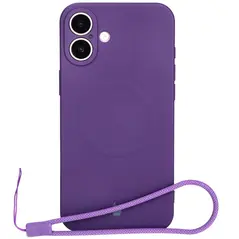 Bizon Case Silicone Magnetic Apple iPhone 16 Plus plum