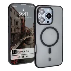 Bizon Case MatteO Apple iPhone 16 Pro transparent with black frame