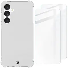Bizon Case Clear Pack case + 2x screen glass Samsung Galaxy A55 5G clear