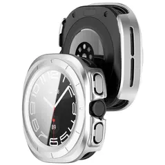 Bizon Case+Glass Watch Samsung Galaxy Watch Ultra 47 mm satin silver
