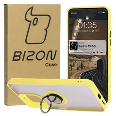 Bizon Case Hybrid Ring Xiaomi Redmi 13 4G smoky with a yellow frame