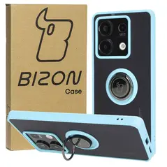 Bizon Case Hybrid Ring Xiaomi Redmi Note 13 5G smoky with a light blue frame