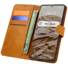 Bizon Case Pocket Motorola Moto G85 5G brown