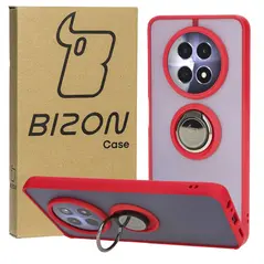 Bizon Case Hybrid Ring Realme 12 / 12x smoky with a red frame