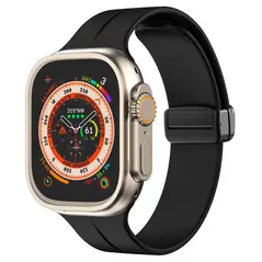 Bizon Strap Watch Silicone Apple Watch 44/45/46/49 mm black