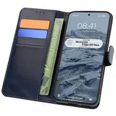 Bizon Case Pocket Motorola Edge 50 Neo navy blue