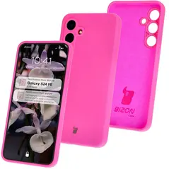 Bizon Soft Case Samsung Galaxy S24 FE neon pink