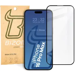 Bizon Glass Edge 2 Apple iPhone 16 Pro Max black frame
