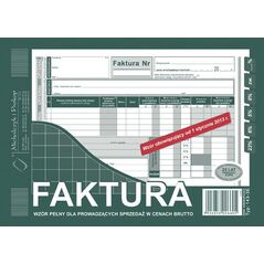 Michalczyk & Prokop FAKTURA BRUTTO A5 (PEŁNA) (O+1K) MICHALCZYK I PROKOP