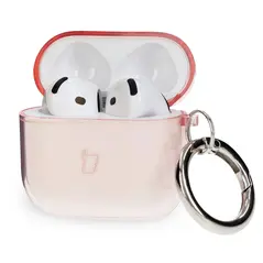 Bizon Case Headphone Clear Apple AirPods 4 clear-pink