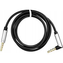 Kabel OEM Kabel AUX Jack 3,5 mm (męski) do Jack 3,5 mm (męski) pod kątem 90 stopni 1 m czarny