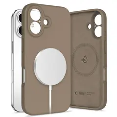 Tech-Protect Liquid Silicone MagSafe Apple iPhone 16 Chocolate Brown