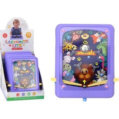 LeanToys Gra Zręcznościowa Flipper Zwierzątka Plansza Fioletowy