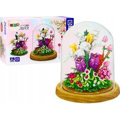 LeanToys Zestaw Klocków Kwiaty W Gablotce 487 Elementów