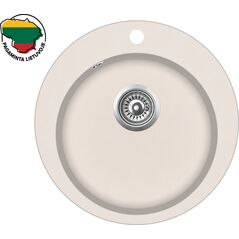 Zlewozmywak Aquasanita Dirbtinio granito virtuvinė plautuvė Aquasanita Clarus SR100, 111 Silica