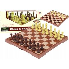 LeanToys Gra Strategiczna Szachy Warcaby 2w1 Plansza