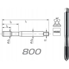 Fanar THREAD UNC 5/16-18 DIN-371B (2B) HSSE 800 6356599 5900920078446