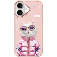 Nimmy iPhone 16 6.1" case pink Cool&Cute 2.0 Cat
