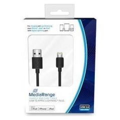 Kabel USB MediaRange USB-A - Lightning 1 m Czarny (MRCS137)